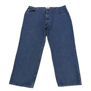 LL BEAN Mens Jeans Size 44x29 Relaxed Fit Denim Work Straight Leg 134770 Blue
